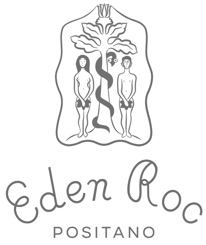 Logo of "Eden Roc Positano" with an intricate design above the text.